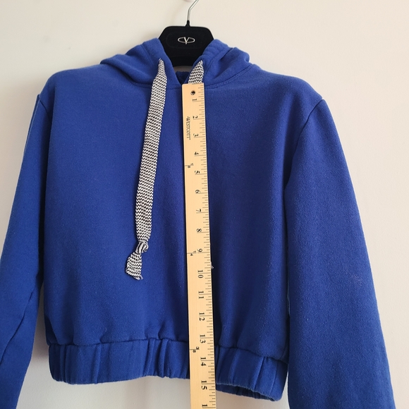 Wild Fable Royal Blue Cropped Hoodie XS - Picture 3 of 8